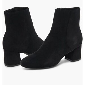 Blondo Alida Waterproof Bootie Black Suede Leather Ankle Boots Size 7.5